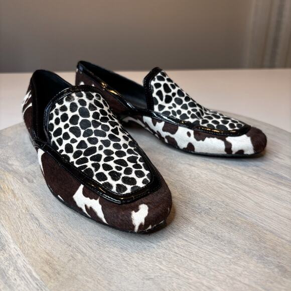 Donald J Pliner Women's Rezza Mixed Print Calf Hair Slippers Shoes US Size 6.5 M - Picture 2 of 10